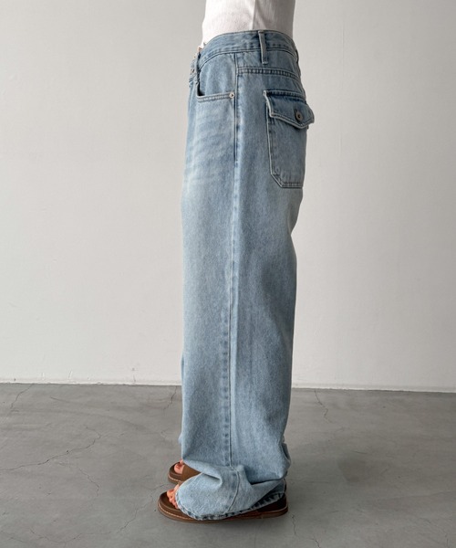 CANAL JEAN(キャナルジーン)の「El mar バックポケットデニムパンツ 608(デニムパンツ・レディース・ライトインディゴブルー・MEDIUM/SMALL)」の7枚目の写真