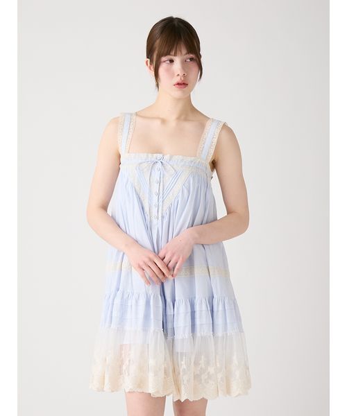 FURFUR（ファーファー）の「レースデザインチュニックワンピース（ワンピース・レディース・ブラック/ライトブルー/ホワイト・F）」の8枚目の写真