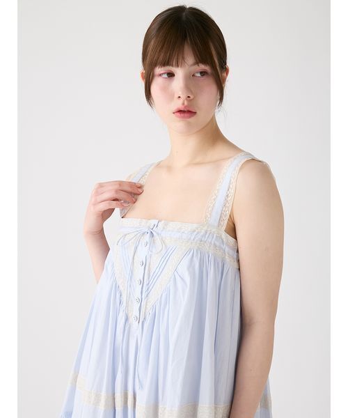 FURFUR（ファーファー）の「レースデザインチュニックワンピース（ワンピース・レディース・ブラック/ライトブルー/ホワイト・F）」の11枚目の写真