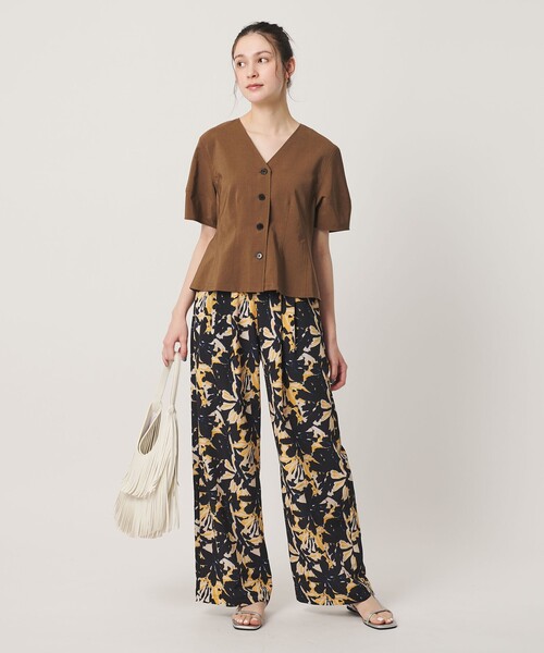 BEAUTY&YOUTH UNITED ARROWS（ビューティーアンドユースユナイテッドアローズ）の「【WEB限定】フラワープリント イージーパンツ ウォッシャブル（その他パンツ・レディース・ケリーグリーン/オレンジ/ネイビー・L/M/S）」の12枚目の写真