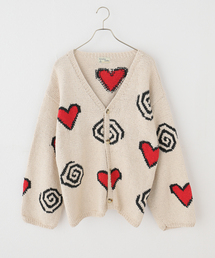 MacMahon Knitting Mills（マクマホン ニッティング ミルズ）の「MacMahon Knitting Mills / マクマホンニッティングミルズ Hearts & Swirls Cardigan（カーディガン/ボレロ）」