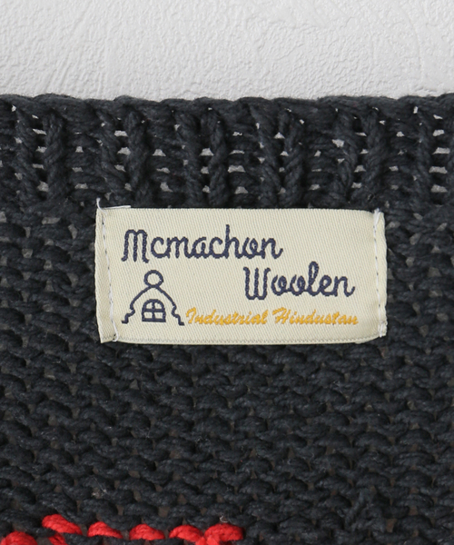 MacMahon Knitting Mills(マクマホン ニッティング ミルズ)の「MacMahon Knitting Mills / マクマホンニッティングミルズ Hearts & Swirls Cardigan(カーディガン/ボレロ・レディース・ホワイト/ブラック・FREE)」の9枚目の写真