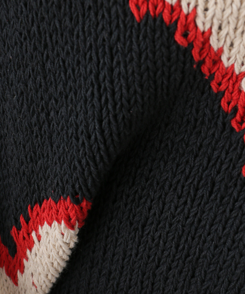 MacMahon Knitting Mills(マクマホン ニッティング ミルズ)の「MacMahon Knitting Mills / マクマホンニッティングミルズ Hearts & Swirls Cardigan(カーディガン/ボレロ・レディース・ホワイト/ブラック・FREE)」の7枚目の写真