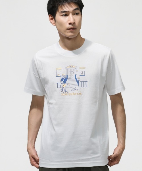 NEW BALANCE(ニューバランス)の「ニューバランス New Balance シティウォークTシャツ(Tシャツ/カットソー・メンズ・ホワイト/ベージュ・M/LL/S/L)」の1枚目の写真
