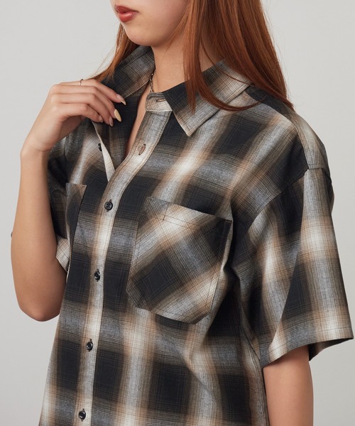 ROOPTOKYO(ループトウキョウ)の「2ポケットオンブレチェックシャツ 2026年 夏 夏服(シャツ/ブラウス・メンズ・ブラック/ブラウン/ブルー・M/L/LL)」の18枚目の写真