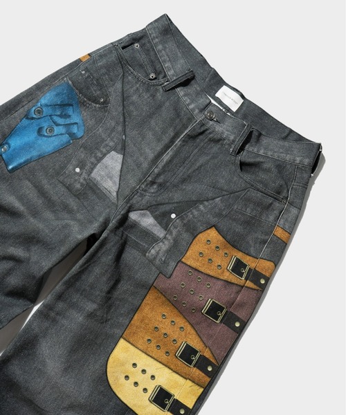 Camphor wood(カンファーウッド)の「PISTOL HOLSTER COWBOY PRINT DENIM / ピストルホルスターウエスタン転写デニムパンツ(その他パンツ・メンズ・ブラック系・SMALL/MEDIUM/LARGE)」の6枚目の写真