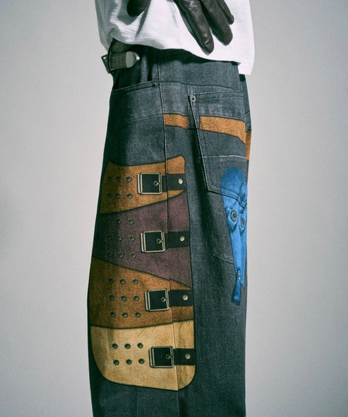 Camphor wood(カンファーウッド)の「PISTOL HOLSTER COWBOY PRINT DENIM / ピストルホルスターウエスタン転写デニムパンツ(その他パンツ・メンズ・ブラック系・SMALL/MEDIUM/LARGE)」の15枚目の写真