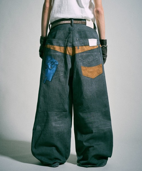 Camphor wood(カンファーウッド)の「PISTOL HOLSTER COWBOY PRINT DENIM / ピストルホルスターウエスタン転写デニムパンツ(その他パンツ・メンズ・ブラック系・SMALL/MEDIUM/LARGE)」の13枚目の写真