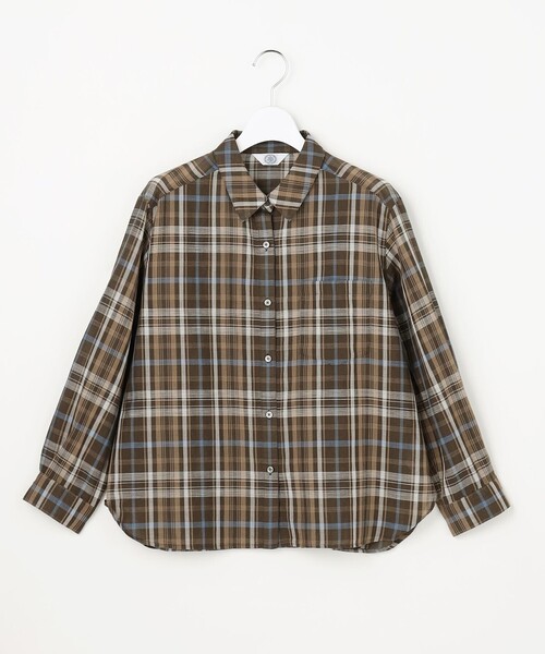 J.PRESS(ジェイプレス)の「コットンリネン Light マドラスチェック シャツ(シャツ/ブラウス・レディース・ブラウン系3/ネイビー系3・9/11)」の7枚目の写真