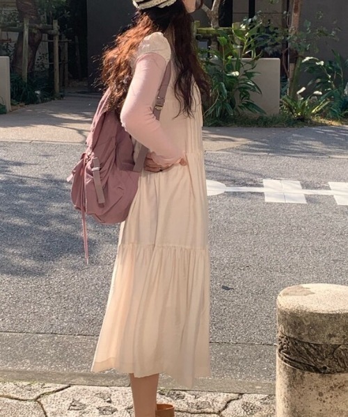 FAVORITO(ファヴォリート)の「リボンシングルブレストワンピース(ワンピース・レディース・ベージュ/ピンク・F)」の17枚目の写真