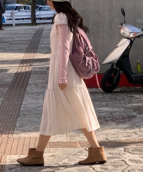 FAVORITO(ファヴォリート)の「リボンシングルブレストワンピース(ワンピース・レディース・ベージュ/ピンク・F)」の19枚目の写真
