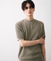 Ribbed knit top / リブニットカットソー