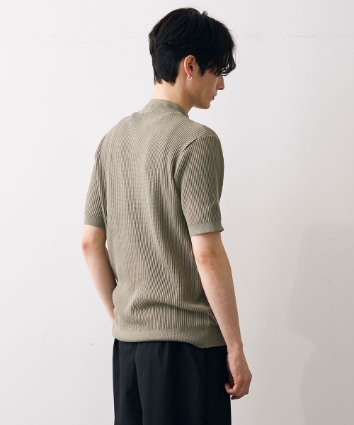 Shoowtime(ショウタイム)の「Ribbed knit top / リブニットカットソー(Tシャツ/カットソー・メンズ・カーキ/クリーム/グレー/ブラック・MEDIUM/LARGE/X-LARGE)」の21枚目の写真