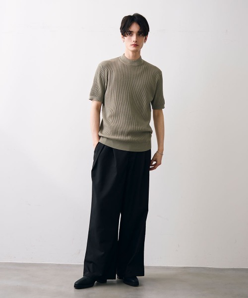 Shoowtime(ショウタイム)の「Ribbed knit top / リブニットカットソー(Tシャツ/カットソー・メンズ・カーキ/クリーム/グレー/ブラック・MEDIUM/LARGE/X-LARGE)」の22枚目の写真