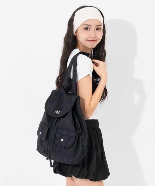 ANAP GiRL(アナップガール)の「ミニリュック(ショルダーバッグ・キッズ・ブルー/ブラック/サックスブルー・F)」の5枚目の写真