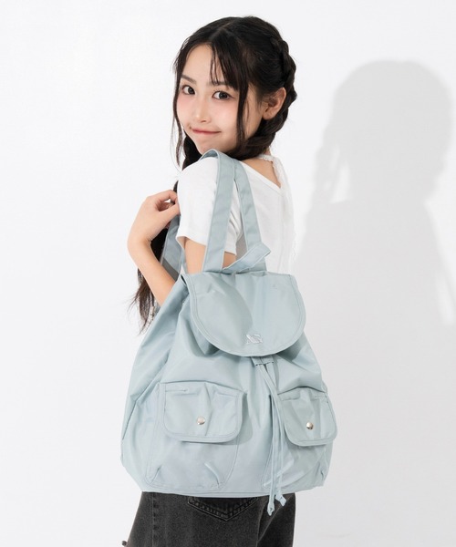 ANAP GiRL(アナップガール)の「ミニリュック(ショルダーバッグ・キッズ・ブルー/ブラック/サックスブルー・F)」の10枚目の写真