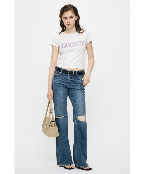 MOUSSY(マウジー)の「【ZOZO・一部店舗限定】METALLIC LIQUID MOUSSY Tシャツ(Tシャツ/カットソー・レディース・ピンク/ホワイト/ブラック/ライトピンク・FREE)」の9枚目の写真