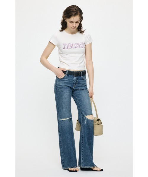 MOUSSY(マウジー)の「【ZOZO・一部店舗限定】METALLIC LIQUID MOUSSY Tシャツ(Tシャツ/カットソー・レディース・ピンク/ホワイト/ブラック/ライトピンク・FREE)」の10枚目の写真