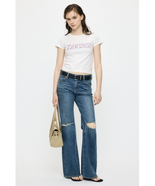 MOUSSY(マウジー)の「【ZOZO・一部店舗限定】METALLIC LIQUID MOUSSY Tシャツ(Tシャツ/カットソー・レディース・ピンク/ホワイト/ブラック/ライトピンク・FREE)」の11枚目の写真