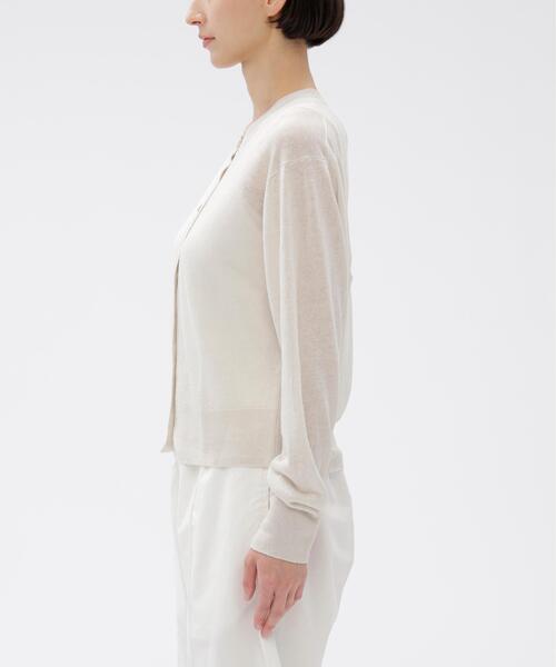 MARGARET HOWELL(マーガレットハウエル)の「FINE LINEN(カーディガン/ボレロ・レディース・ピンク/ホワイト系その他2/ブラウン系その他2・2)」の6枚目の写真