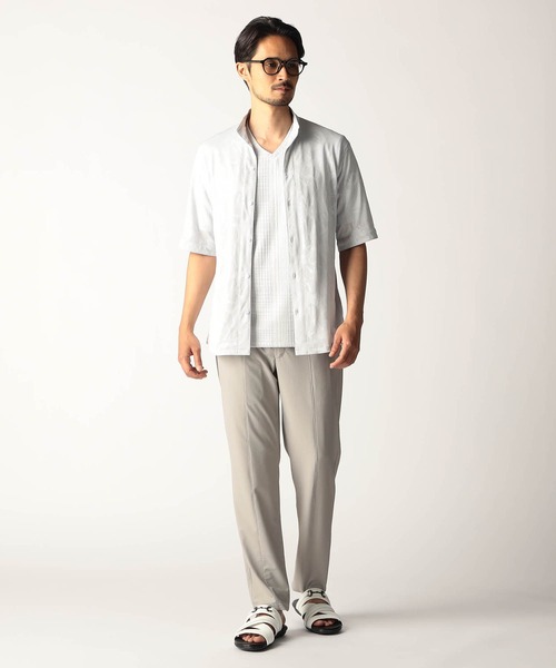 NICOLE CLUB FOR MEN(ニコルクラブフォーメン)の「シアージャカード5分袖シャツ(シャツ/ブラウス・メンズ・ブラック/ブルー系/シルバーグレー・MEDIUM/LARGE/X-LARGE)」の14枚目の写真