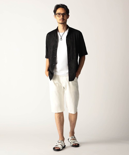 NICOLE CLUB FOR MEN(ニコルクラブフォーメン)の「シアージャカード5分袖シャツ(シャツ/ブラウス・メンズ・ブラック/ブルー系/シルバーグレー・MEDIUM/LARGE/X-LARGE)」の15枚目の写真
