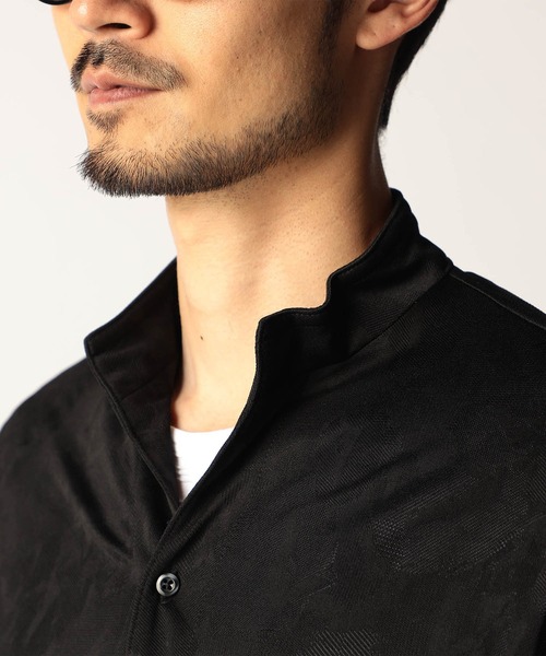NICOLE CLUB FOR MEN(ニコルクラブフォーメン)の「シアージャカード5分袖シャツ(シャツ/ブラウス・メンズ・ブラック/ブルー系/シルバーグレー・MEDIUM/LARGE/X-LARGE)」の5枚目の写真