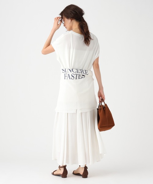 Elura（エルーラ）の「≪接触冷感≫Tシャツ風ニット/869675（ニット/セーター・レディース・ホワイト/ライトピンク/ブラック/カーキ/ターコイズブルー・FREE）」の21枚目の写真