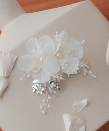 haremode（ハレモード）の「ドレスアクセサリー シフォンフルールヘアクリップ（バレッタ/ヘアクリップ）」