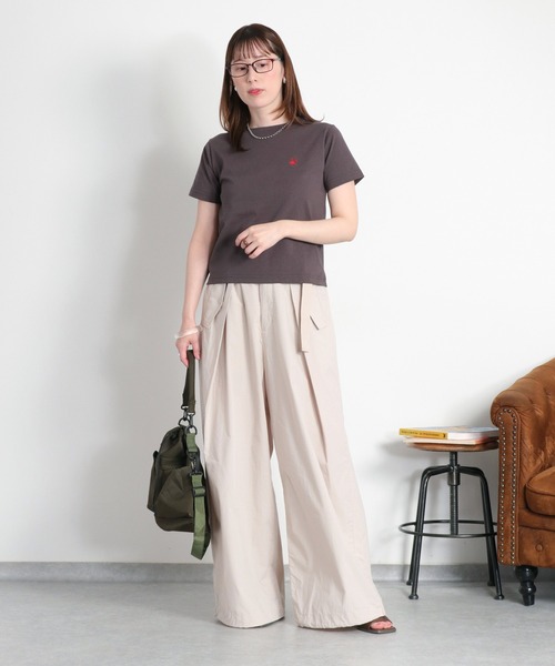 BEVERLY HILLS POLO CLUB(ビバリーヒルズポロクラブ)の「【BEVERLY HILLS POLO CLUB】ロゴ刺繍コンパクト半袖Tee(Tシャツ/カットソー・レディース・ホワイト/オレンジ/スミクロ・M)」の17枚目の写真