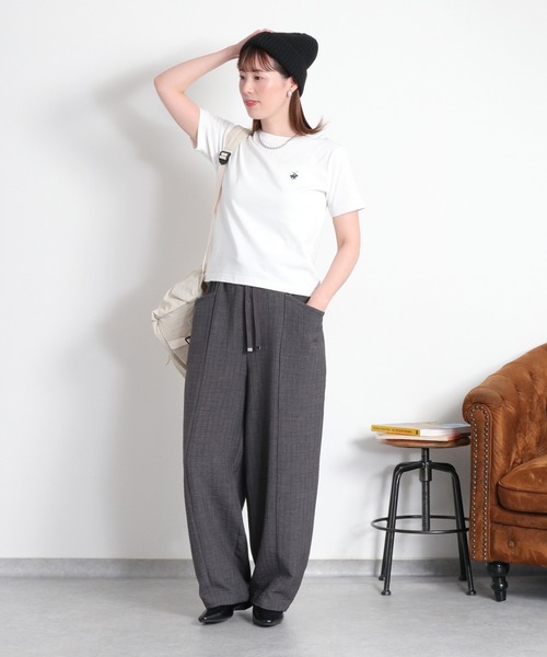 BEVERLY HILLS POLO CLUB(ビバリーヒルズポロクラブ)の「【BEVERLY HILLS POLO CLUB】ロゴ刺繍コンパクト半袖Tee(Tシャツ/カットソー・レディース・ホワイト/オレンジ/スミクロ・M)」の10枚目の写真