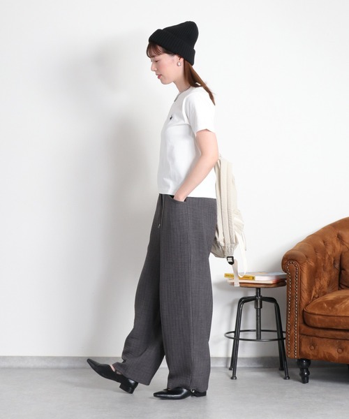 BEVERLY HILLS POLO CLUB(ビバリーヒルズポロクラブ)の「【BEVERLY HILLS POLO CLUB】ロゴ刺繍コンパクト半袖Tee(Tシャツ/カットソー・レディース・ホワイト/オレンジ/スミクロ・M)」の8枚目の写真