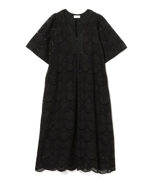 Demi-Luxe BEAMS(デミルクス ビームス)の「ne Quittez pas / ドット へムラ刺繍 ドレス(ワンピース・レディース・ブラック・MEDIUM)」の5枚目の写真