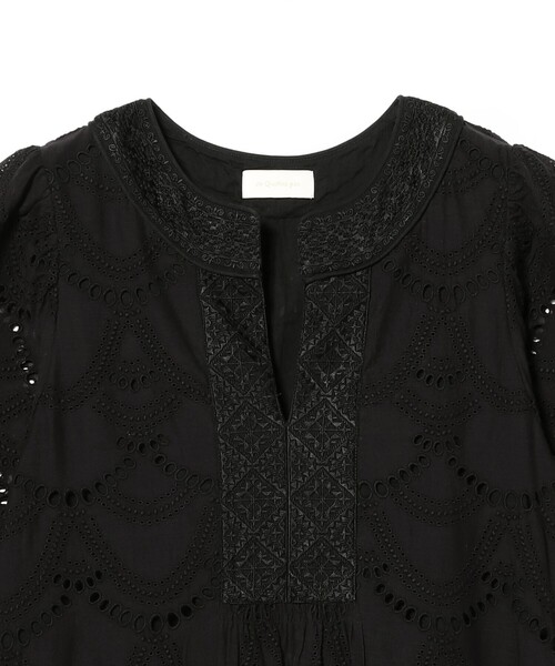 Demi-Luxe BEAMS(デミルクス ビームス)の「ne Quittez pas / ドット へムラ刺繍 ドレス(ワンピース・レディース・ブラック・MEDIUM)」の6枚目の写真