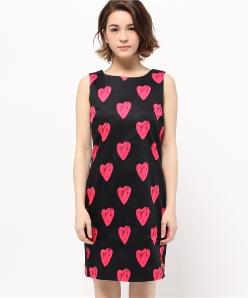 Desigual（デシグアル）の「「Desigual/デシグアル」ハートプリントノースリーブワンピース（ワンピース・レディース・ブラック系その他・36/40/38/42）」の9枚目の写真