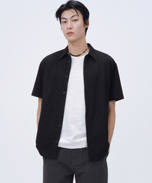 2way check shirt jacket BLACK