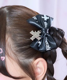 mine by LAFARY（マインバイラファリー）の「ロゴ刺繍レザーリボン（バレッタ/ヘアクリップ）」