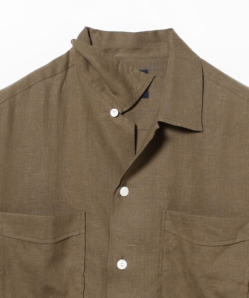 BEAMS F（ビームスエフ）の「Drake’s / リネン 4ポケット キャンプシャツ ジャケット（その他アウター・メンズ・オリーブ・SMALL/MEDIUM/LARGE）」の3枚目の写真