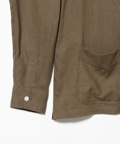BEAMS F（ビームスエフ）の「Drake’s / リネン 4ポケット キャンプシャツ ジャケット（その他アウター・メンズ・オリーブ・SMALL/MEDIUM/LARGE）」の4枚目の写真