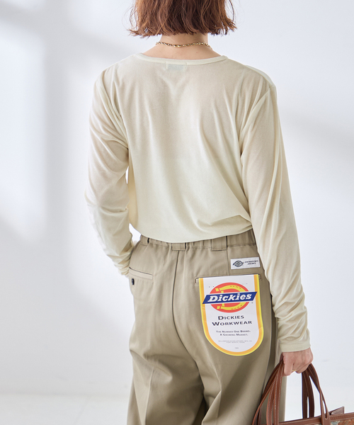 journal standard L'essage(ジャーナルスタンダードレサージュ)の「《追加》ベロアロングスリーブプルオーバー(Tシャツ/カットソー・レディース・アイボリー/ブラウン/ネイビー・FREE)」の9枚目の写真