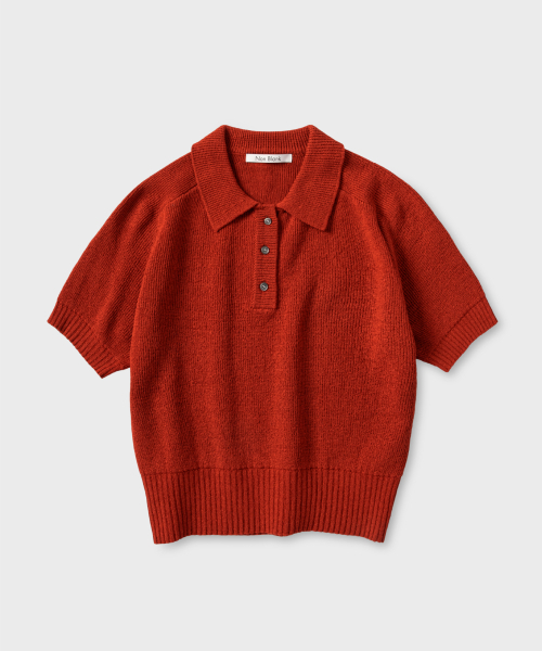 NONBLANK（ノンブランク）の「ラグランハーフスリーブカラークロップニット_CRIMSON（ニット/セーター・レディース・その他・SMALL）」の2枚目の写真