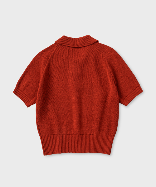 NONBLANK（ノンブランク）の「ラグランハーフスリーブカラークロップニット_CRIMSON（ニット/セーター・レディース・その他・SMALL）」の3枚目の写真