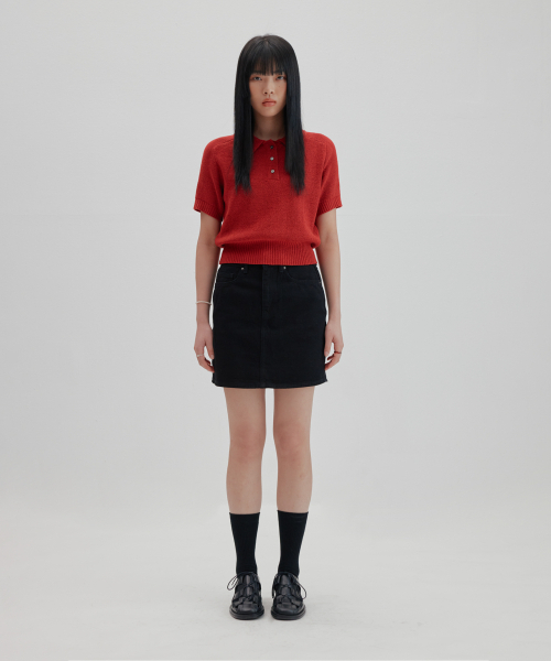 NONBLANK（ノンブランク）の「ラグランハーフスリーブカラークロップニット_CRIMSON（ニット/セーター・レディース・その他・SMALL）」の7枚目の写真