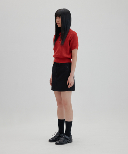 NONBLANK（ノンブランク）の「ラグランハーフスリーブカラークロップニット_CRIMSON（ニット/セーター・レディース・その他・SMALL）」の8枚目の写真