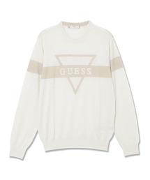 Guess | MARK Logo Jacquard Sweater ニット セーター ロゴセーター(ニット/セーター)