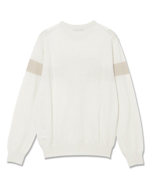 Guess（ゲス）の「MARK Logo Jacquard Sweater ニット セーター ロゴセーター（ニット/セーター・メンズ・クリーム/ブラック・SMALL/MEDIUM/LARGE/X-LARGE）」の3枚目の写真