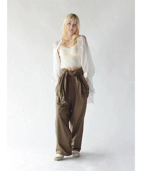 :ETHROF(イーサオブ)の「2WAY WAIST-WRAP WIDE PANTS(その他パンツ・レディース・アイボリー/ブラック/ブラウン・MEDIUM)」の18枚目の写真