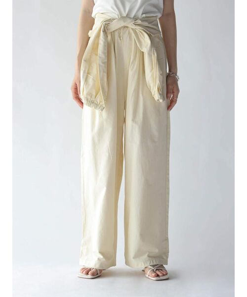 :ETHROF(イーサオブ)の「2WAY WAIST-WRAP WIDE PANTS(その他パンツ・レディース・アイボリー/ブラック/ブラウン・MEDIUM)」の20枚目の写真