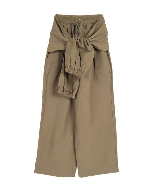 :ETHROF(イーサオブ)の「2WAY WAIST-WRAP WIDE PANTS(その他パンツ・レディース・アイボリー/ブラック/ブラウン・MEDIUM)」の6枚目の写真