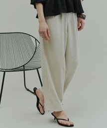 Linen-Look Slub Barrel-Leg Pants / リネンライクスラブバレルレッグ